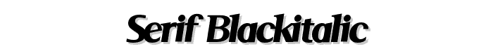 Serif BlackItalic font
